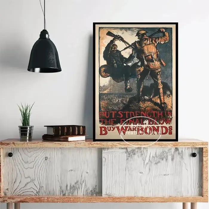 Affiche Vintage de la guerre mondiale
