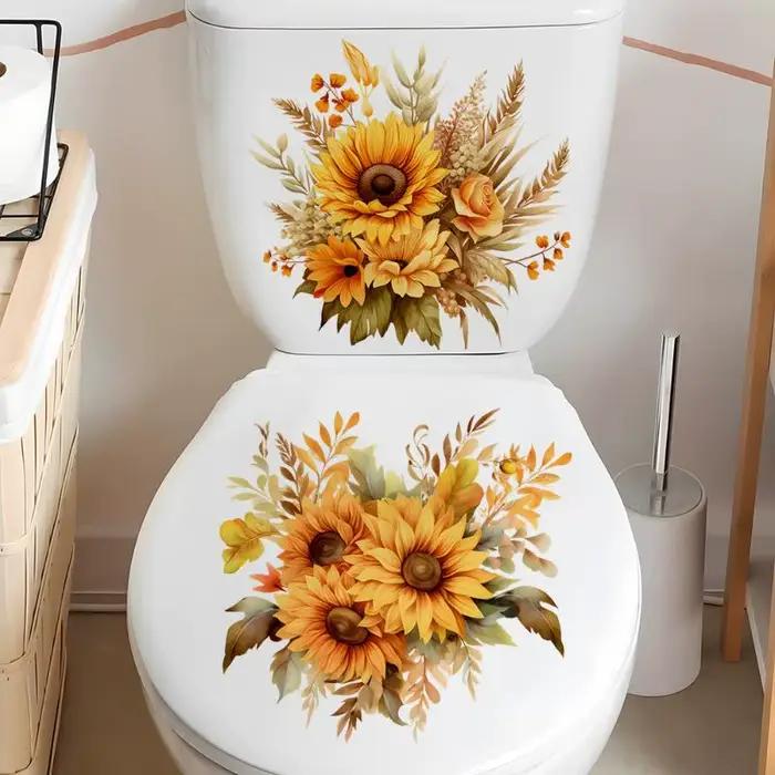 Autocollant mural en forme de bouquet de tournesols