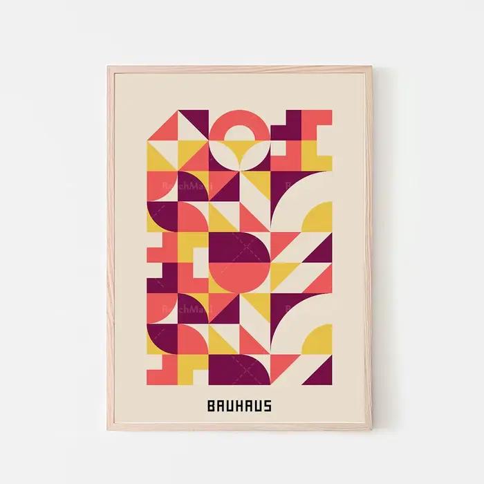 Bauhaus Affiche 3 pièces Art mural - Ensemble d'impression