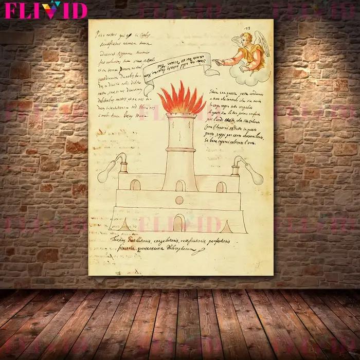 Page de manuscrit mystérieux de l'alchimiste