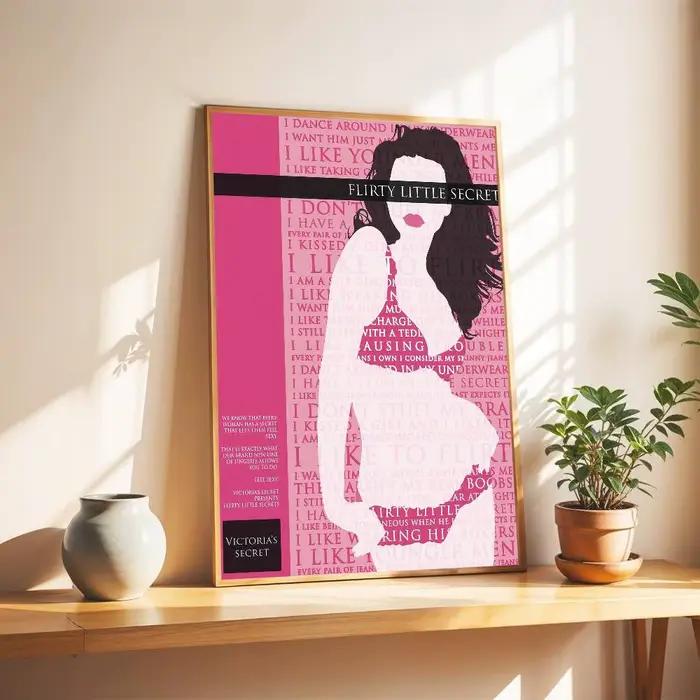 V-VictoriaS Fashion S-Secret Poster – autocollant mural imperméable de haute qualité