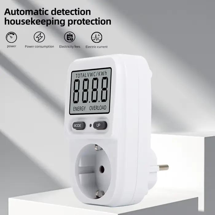 Compteur de puissance électrique, wattmètre LCD, prise de facturation, testeur électrique, prise de mesure, analyseur de puissance, prise EU FR