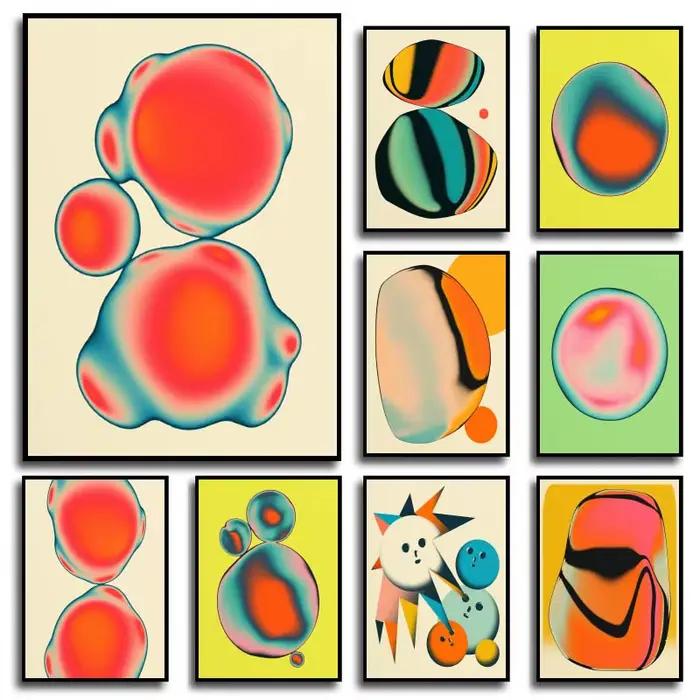 Formes géométriques psychédéliques abstraites modernes