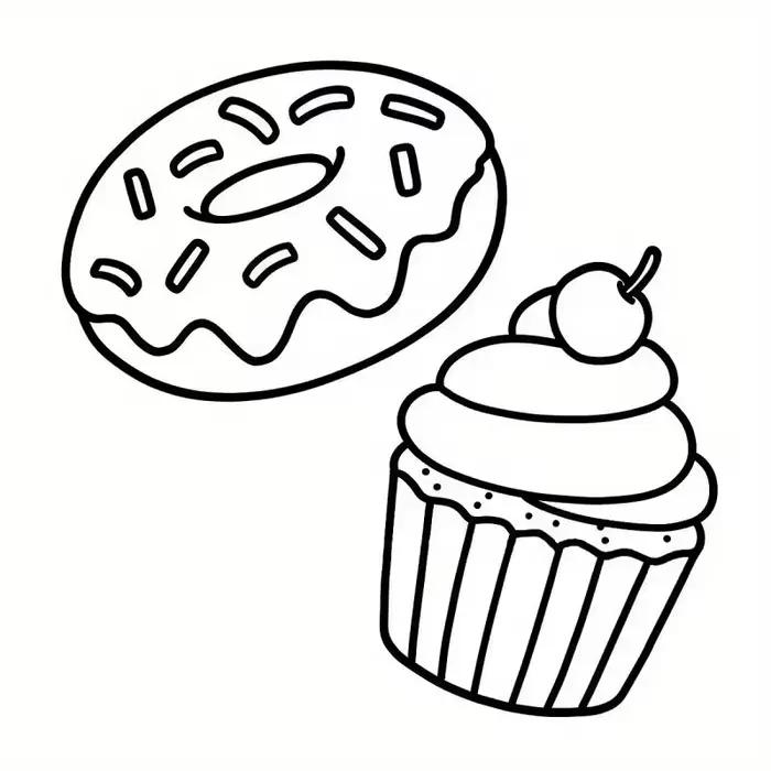 Livre de coloriage sur les aliments