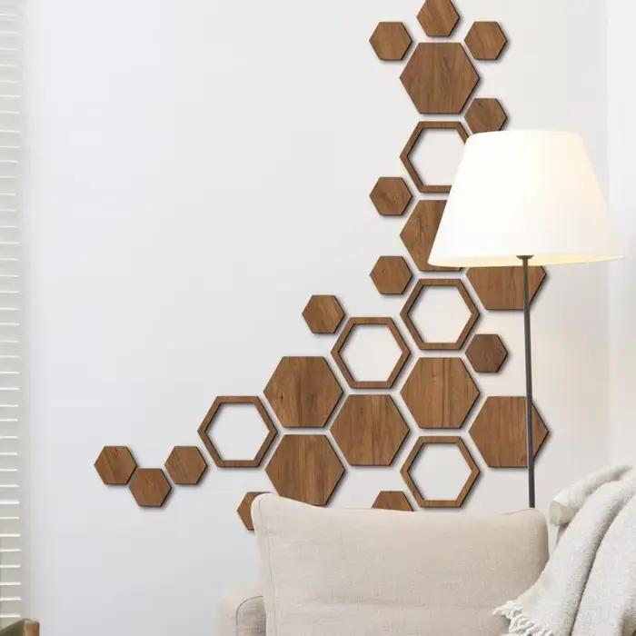 Décorations murales hexagonales 27 pièces