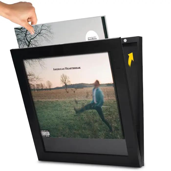 Cadre mural pour disques vinyles