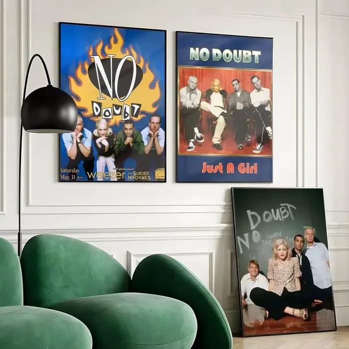 Affiche sur toile « No D-Doubt » avec peinture et calligraphie