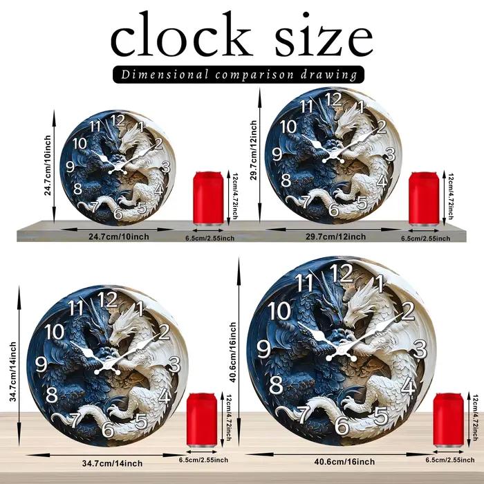 Horloge murale en bois à quartz silencieuse