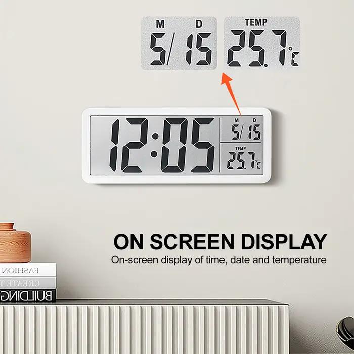 Horloge murale numérique électronique murale LCD