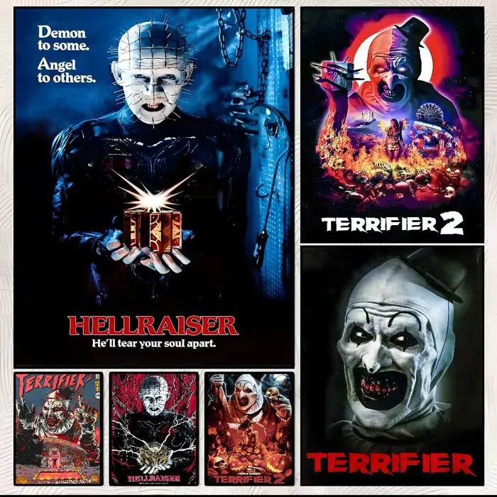 T-Terrifier 2 affiche de film d'horreur avec imprimés