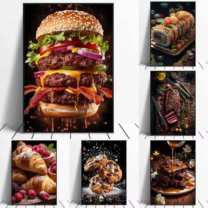 Affiche d'art alimentaire pour la décoration de restaurant