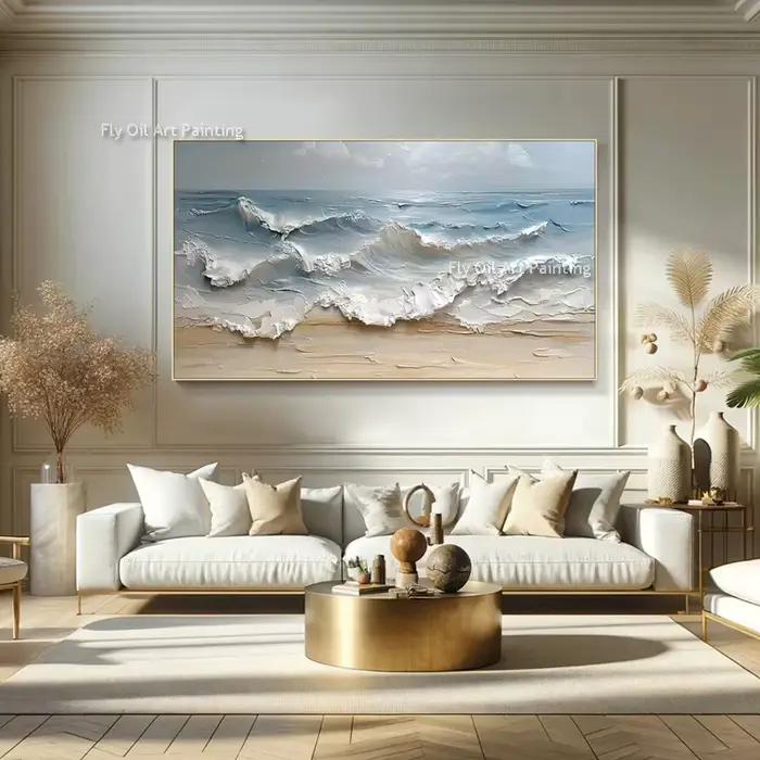 Art mural moderne, œuvre d'art de mer