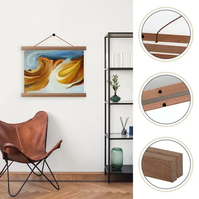 4 pièces cadre magnétique bricolage cadres d'affiche en bois
