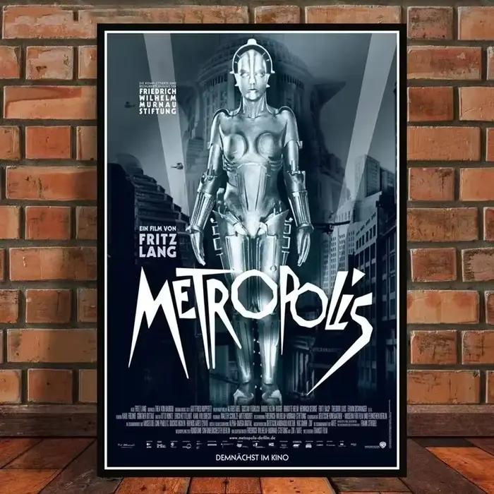 Toile d'art mural de film Metropolis Vintage des années 80