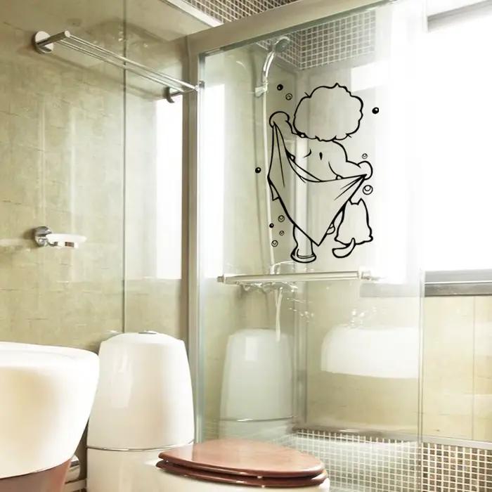 Autocollants pour porte de douche en verre