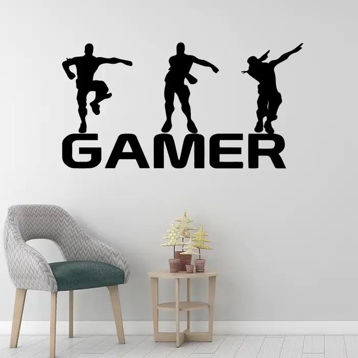 Créer Gamer autocollant Mural vinyle papier peint
