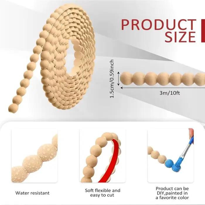 Wall – Moulure décorative flexible autocollante pour cadre de miroir de salle de bain