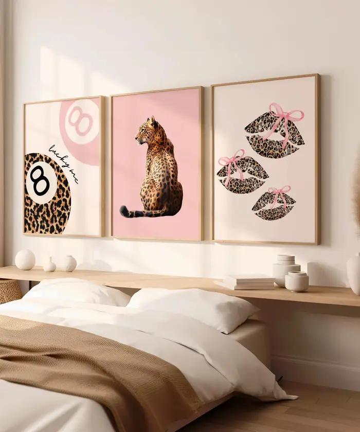 Toile d'animal guépard léopard rose