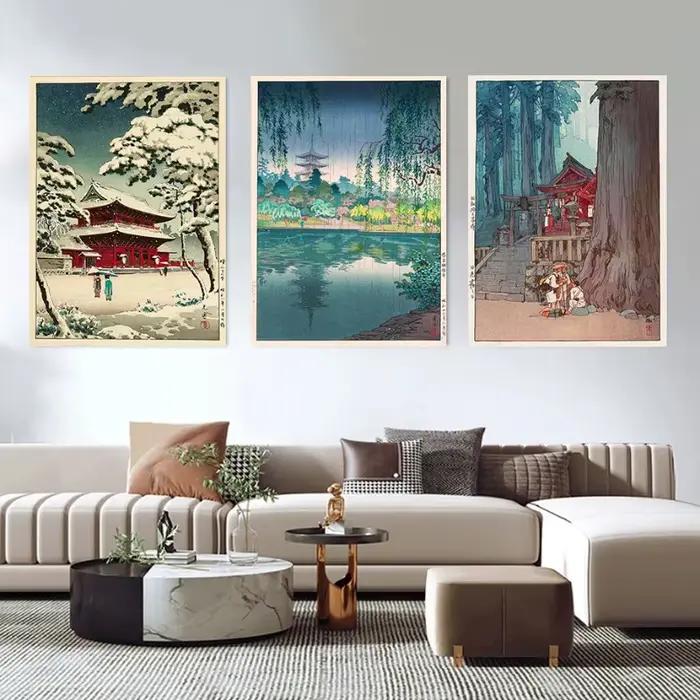 Affiche traditionnelle japonaise rétro ukiyo-e