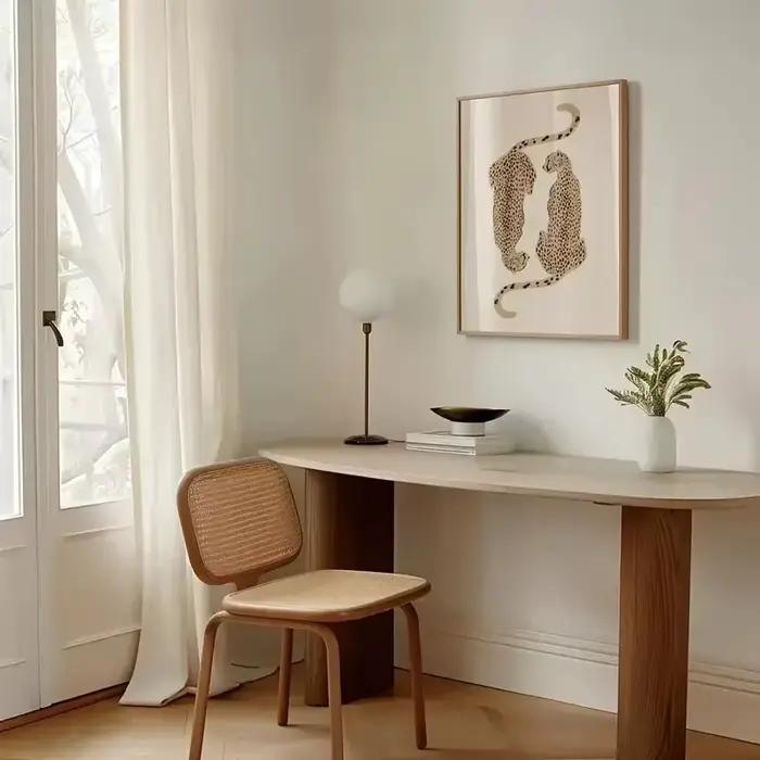 Affiche sur toile léopard rétro abstraite