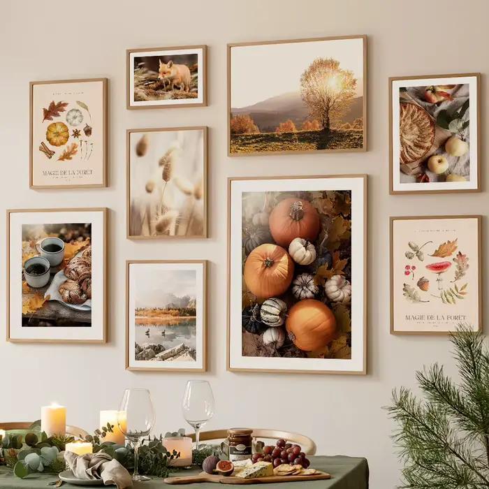 Impression d'art mural de paysage d'automne