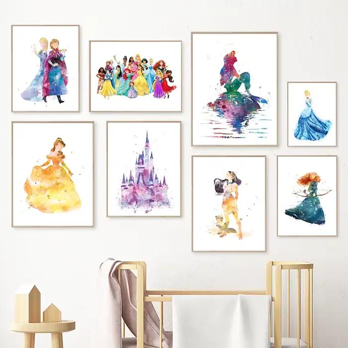 Affiche princesse aquarelle