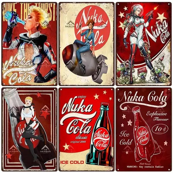 Panneau métallique Nuka Cola Drink Posters Game - Rendez votre maison unique avec cette plaque