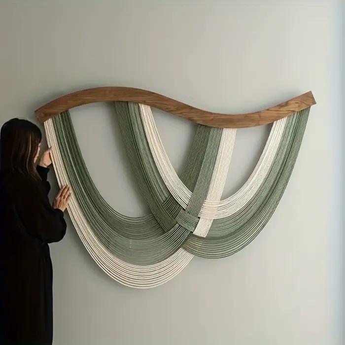 Décoration murale en macramé