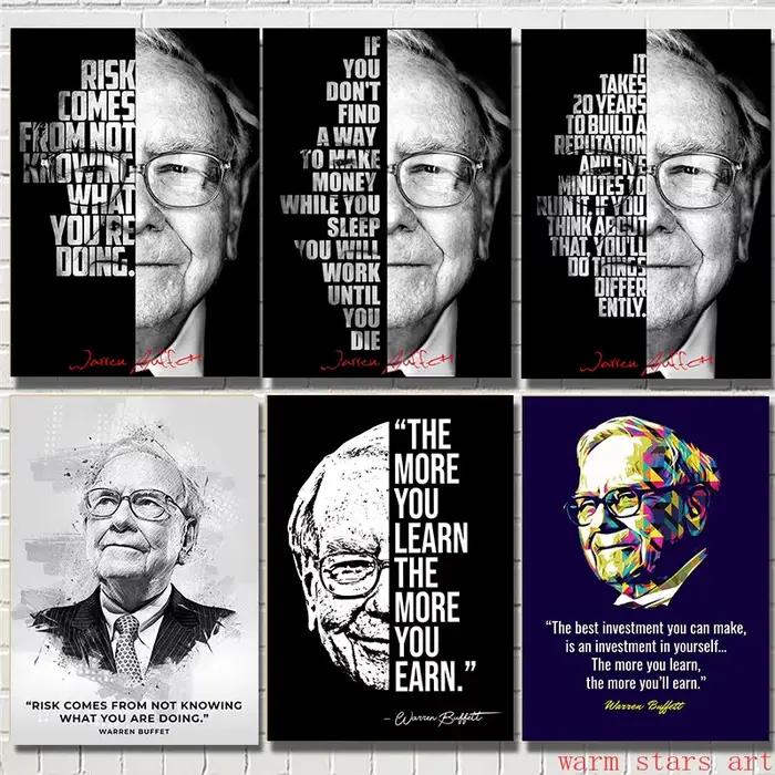 Warren boardett Movational Quotes Poster Prhonneur