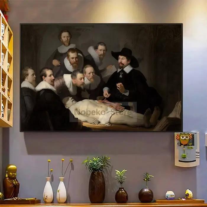 Affiche de peinture sur toile du célèbre peintre baroque néerlandais Rembrandt nous-mêmes