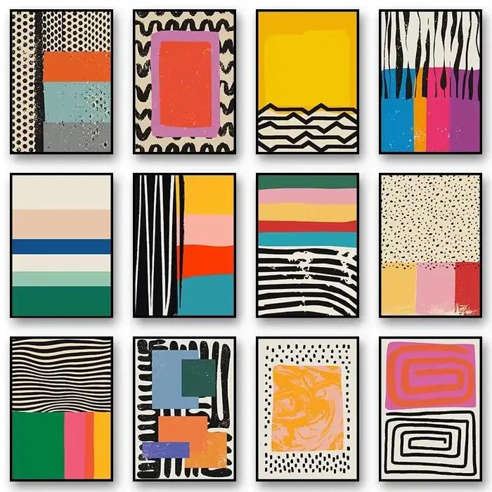 Affiches de peinture sur toile imprimées d'art mural minimaliste