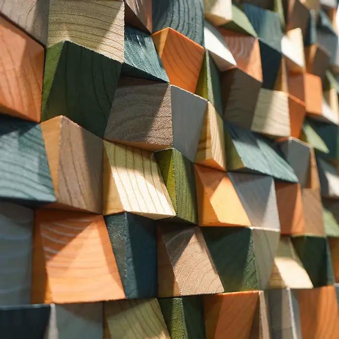 Art mural en bois de mosaïque