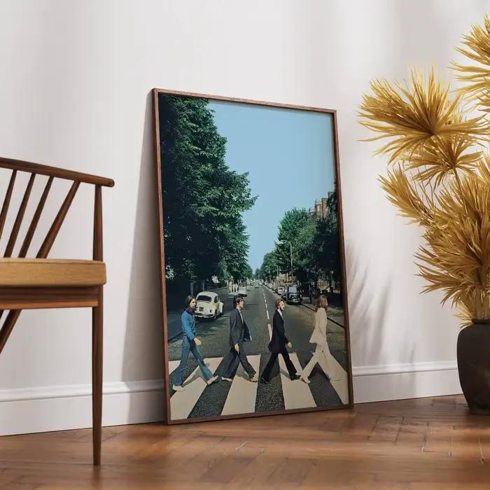 The Abbey Road B-Beatles affiche auto-adhésive Art papier imperméable autocollant café maison Bar salle