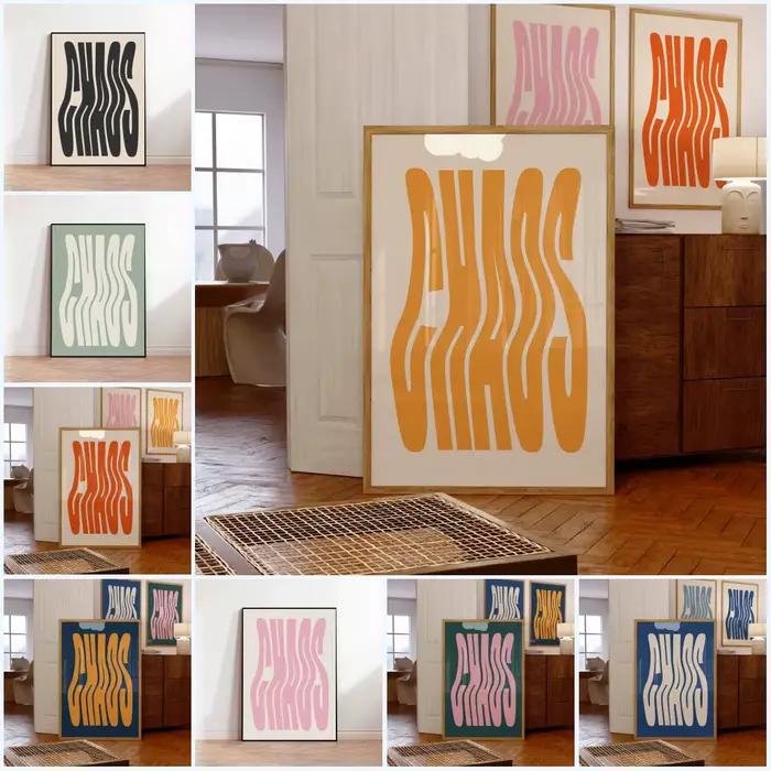 Affiches et affiches d'art de typographie du Chaos
