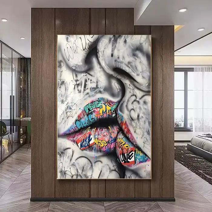Affiche d'art Mural avec gestes de Graffiti de rue