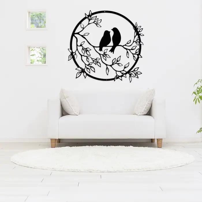 Silhouette d'Oiseaux sur Branche