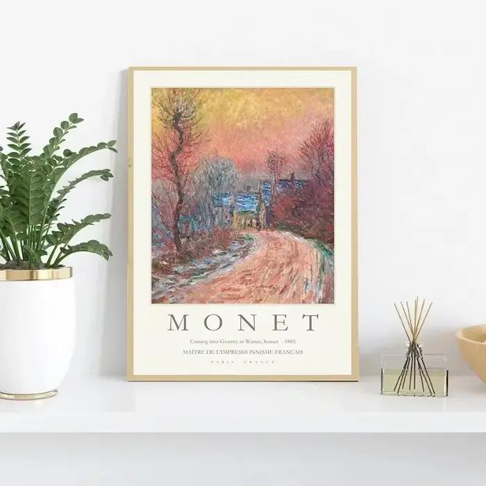 Affiche d'exposition de paysage Vintage de Claude Monet