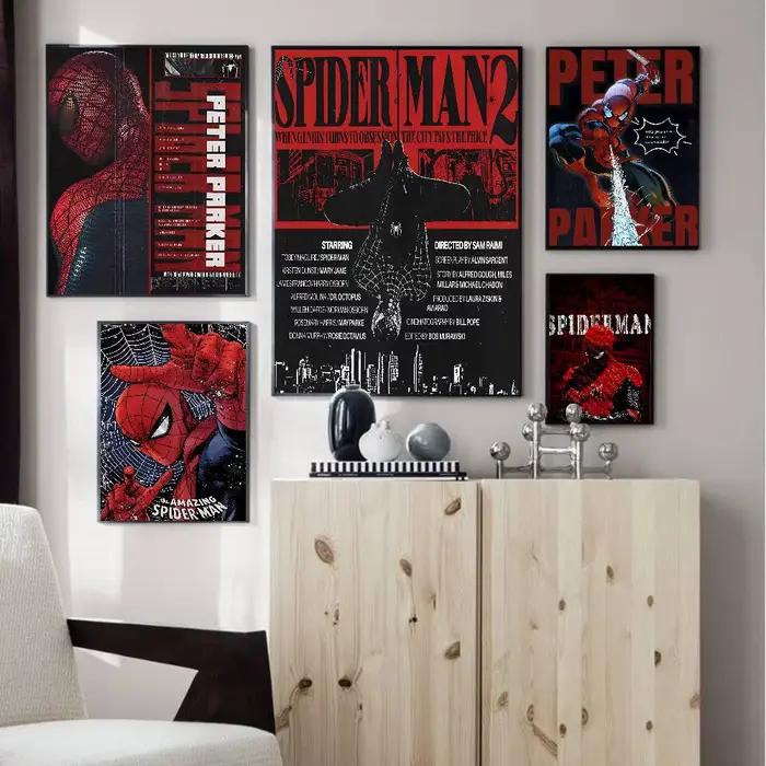 Affiches autocollantes de dessins animés Spider-Man