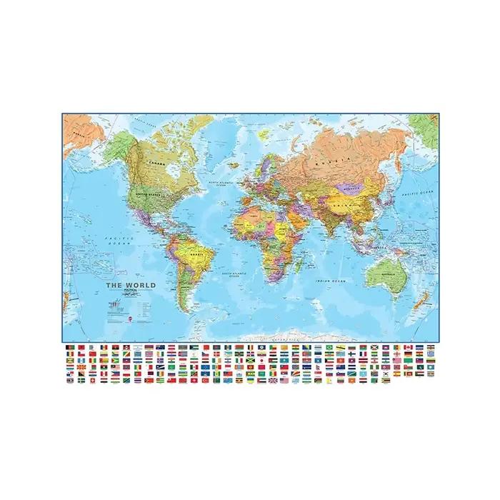 Grande carte du monde pliable 150x100cm