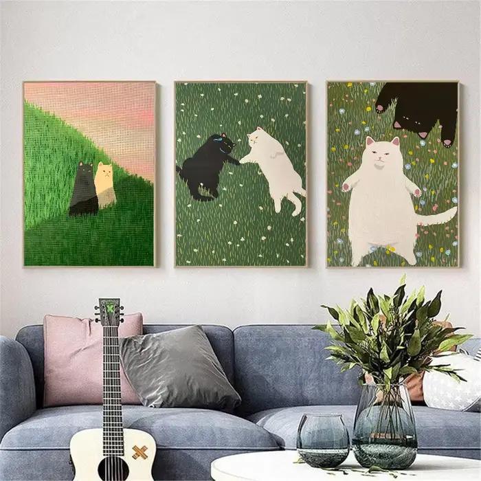 Affiche de chat d'amoureux drôle et mignon