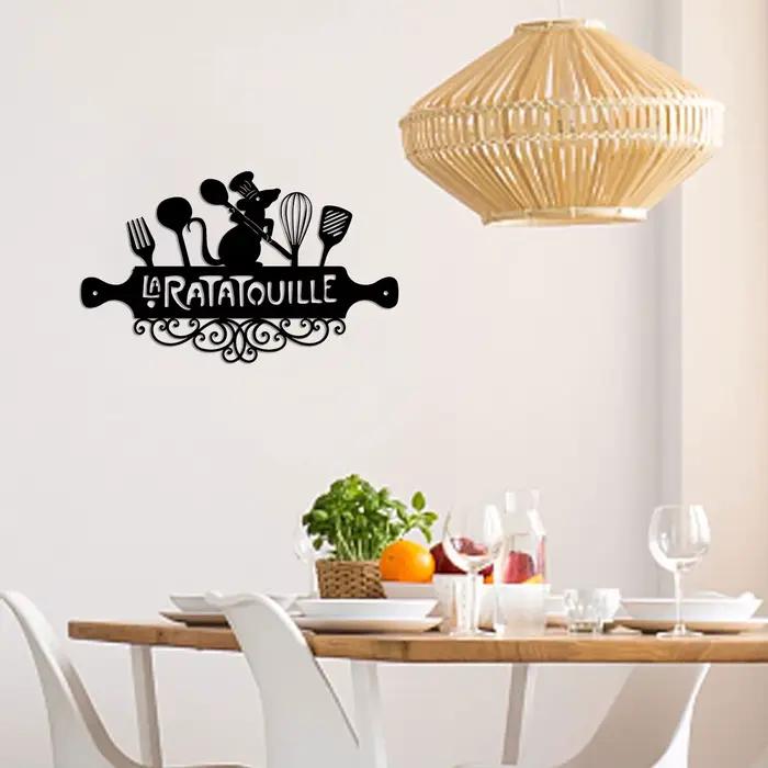 Art déco inspiré métal noir La Ratatouille signe