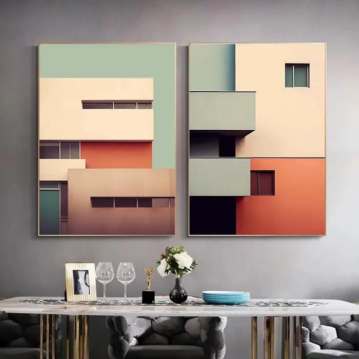 Modn – affiche Architecturale de maison urbaine minimaliste