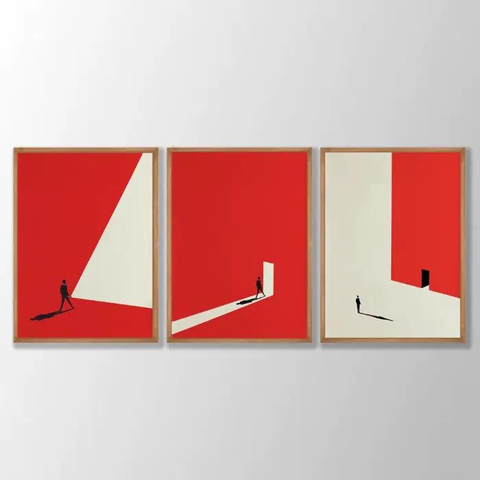 Affiche géométrique abstraite moderne Bauhaus