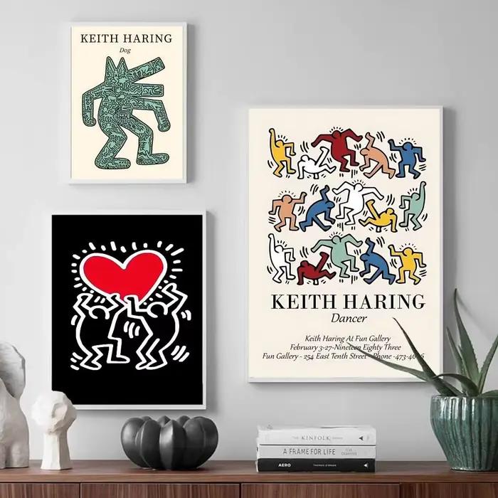 Affiche autocollante DIY K-Keith Art H-Haring pour artiste peintre de rue