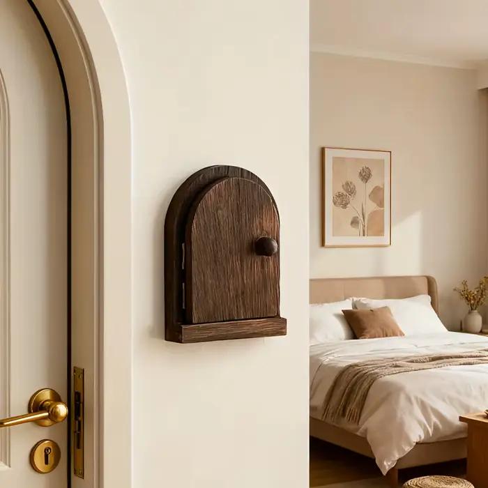 Cache-prise en bois artisanal