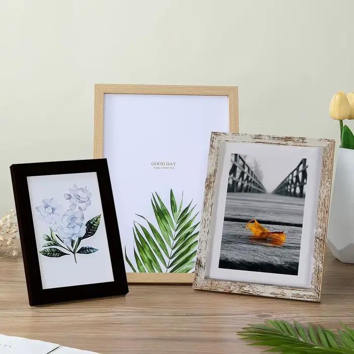 E5 cadre Photo en bois pour tenture murale 10X15 15X20 20X25cm A4
