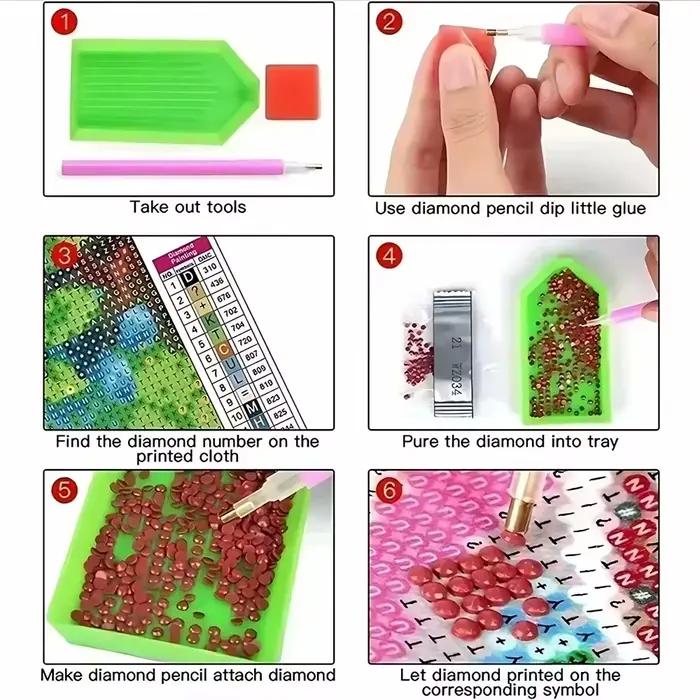 Peinture diamant thème château de noël Harry Potter