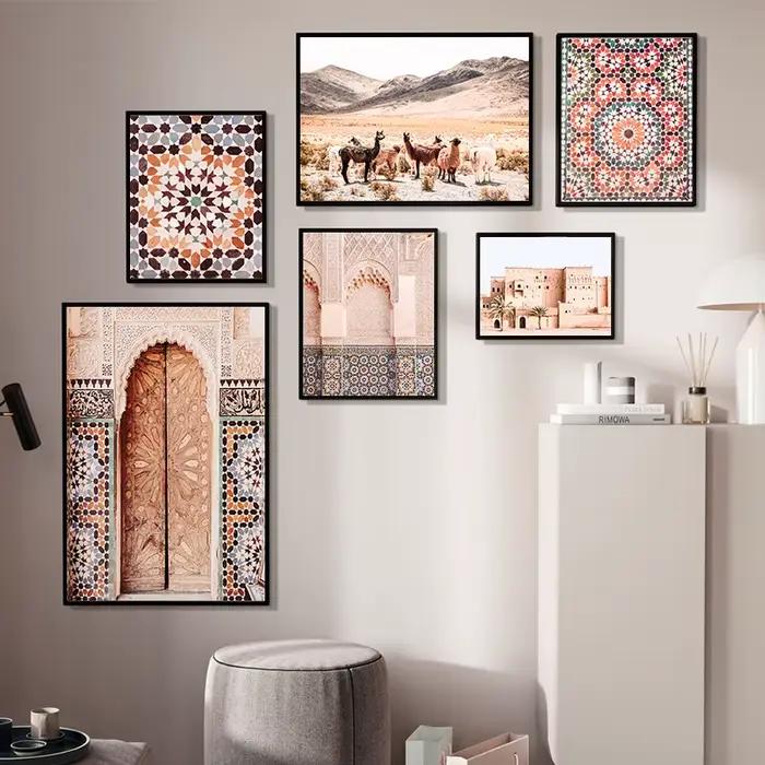 Toile d'art mural marocain imprimé