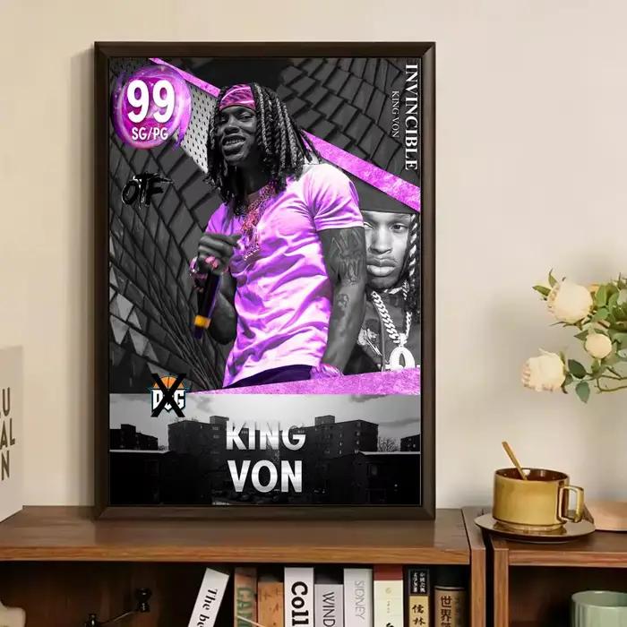 K-King Rapper Von Painting Calligraphy Wall Art Canvas Poster Impression décorative de qualité supérieure pour la maison, pour le salon et la chambre à coucher