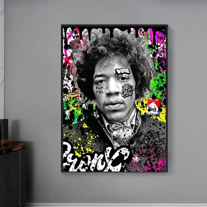 Graffiti Pop œuvre célèbre Portrait toile peinture affiches rue mur Art photo pour salon décoration de la maison